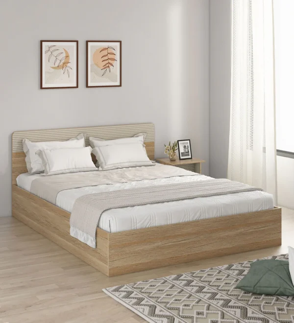 King Bed In Melamine Finish With Box Storage